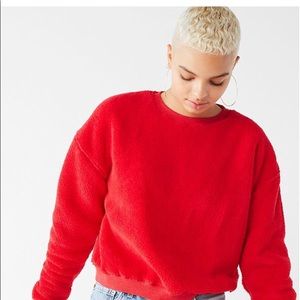 Urban Outfitters Fuzzy Crew Neck Sweatshirt